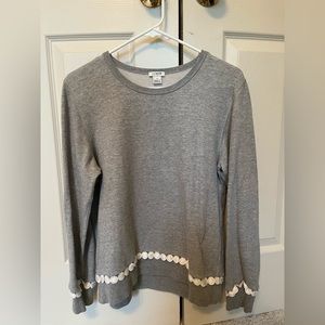 Grey J-Crew terry cloth long sleeve